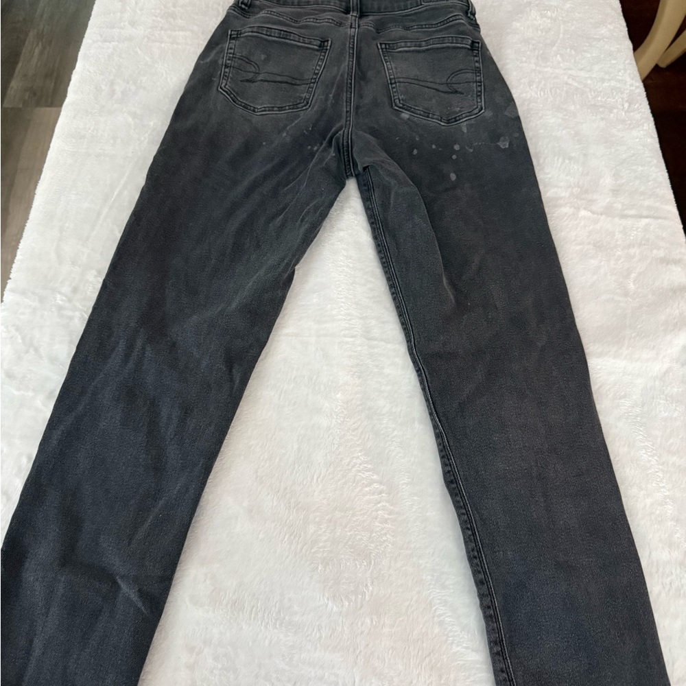 American Eagle Black Stretch Mom Jeans size 2 - Picture 9 of 10